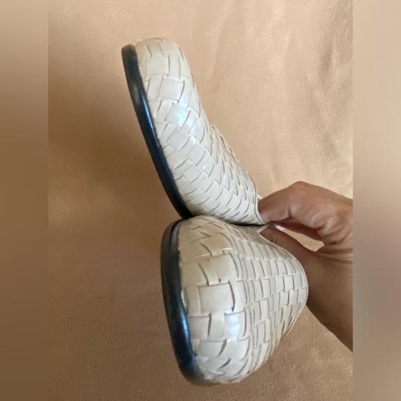 TROTTERS Liz Woven Leather Slip-On Loafers Bone Ivory White Narrow size 13AAA - Picture 8 of 14